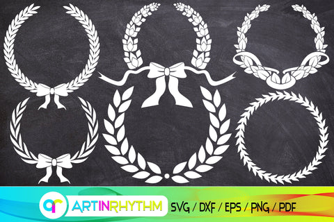 wreath, wreath svg, wedding svg, leaves wreath svg, leaf wreath svg, wedding wreath svg SVG Artinrhythm shop 
