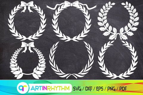 wreath, wreath svg, wedding svg, leaves wreath svg, leaf wreath svg, wedding wreath svg SVG Artinrhythm shop 