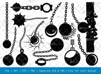 Wrecking Ball SVG Cut Files | Wrecking Ball Silhouette | Smashing Svg | Demolition Svg | Cracked Wall Svg | Explosion Svg | Wrecking Ball Bundle SVG ETC Craft 