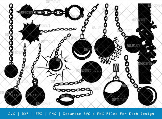 Wrecking Ball SVG Cut Files | Wrecking Ball Silhouette | Smashing Svg | Demolition Svg | Cracked Wall Svg | Explosion Svg | Wrecking Ball Bundle SVG ETC Craft 