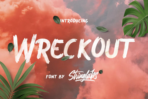 Wreckout - Decorative Brush Font Font StringLabs 