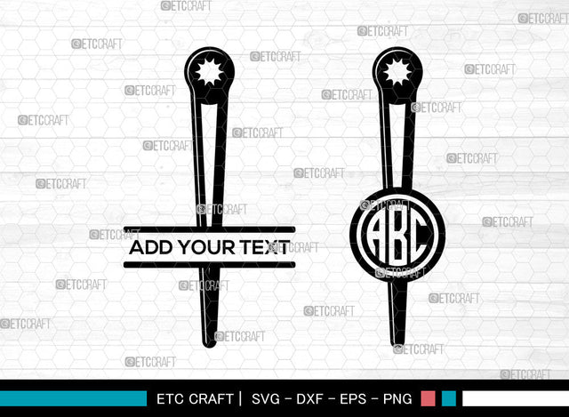 Wrench Monogram SVG, Wrench SVG, Circle Monogram Svg, Adjustable Wrench Svg, Mechanic Tools Svg, Combi Wrench Svg, Wrench SVG ETC Craft 