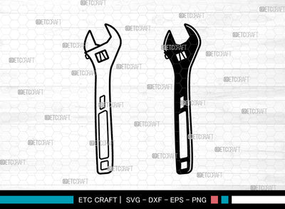Wrench SVG, Wrench SVG, Wrench Icon Svg, Adjustable Wrench Svg, Mechanic Tools Svg, Combi Wrench Svg, Wrench SVG ETC Craft 