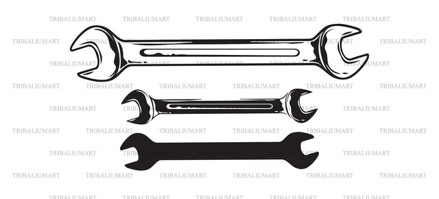 Wrench tool SVG TribaliumArtSF 