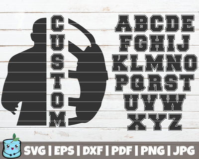 Wrestling Custom Frame - Alphabet Included SVG MintyMarshmallows 