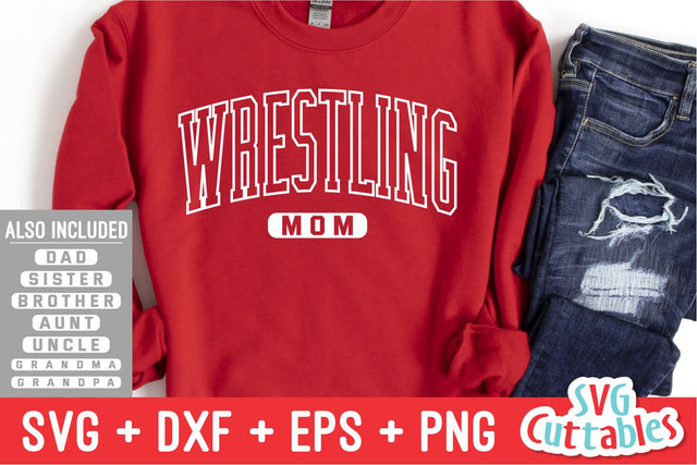 Wrestling Family svg - Wrestling Mom svg - dxf - eps - png - Wrestling svg - Cut File - Silhouette - Cricut - Digital File SVG Svg Cuttables 