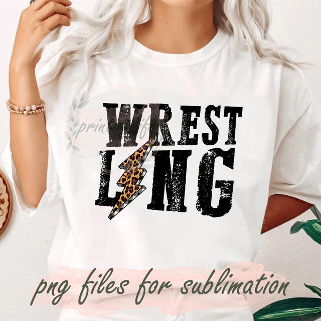 Wrestling Lightning Bolt Design Png, Lightning Png, Lightning Leopard PNG, Wrestling Sublimation Design, Instant Download Sublimation PrintingLife 