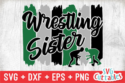 Wrestling Sister Brush Strokes SVG Svg Cuttables 