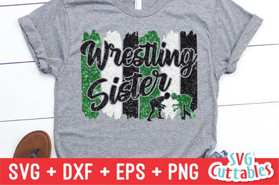 Wrestling Sister Brush Strokes SVG Svg Cuttables 