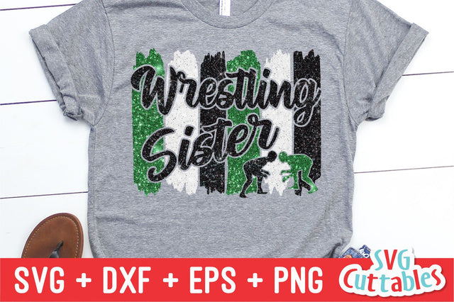Wrestling Sister Brush Strokes SVG Svg Cuttables 