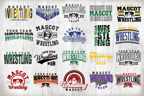 Wrestling SVG Template Bundle 1 SVG Svg Cuttables 