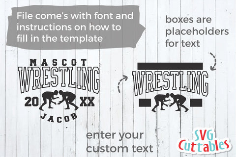 Wrestling SVG Template Bundle 1 SVG Svg Cuttables 