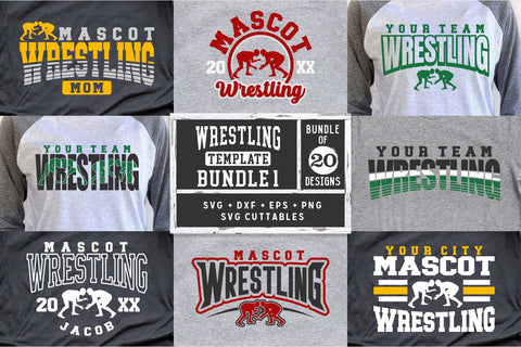 Wrestling SVG Template Bundle 1 SVG Svg Cuttables 