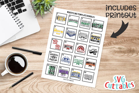 Wrestling SVG Template Bundle 1 SVG Svg Cuttables 