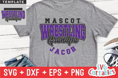 Wrestling svg - Wrestling Grandpa Template 0028 - svg - eps - dxf - png - Cut File - Wrestling Team - Silhouette - Cricut - Digital File SVG Svg Cuttables 