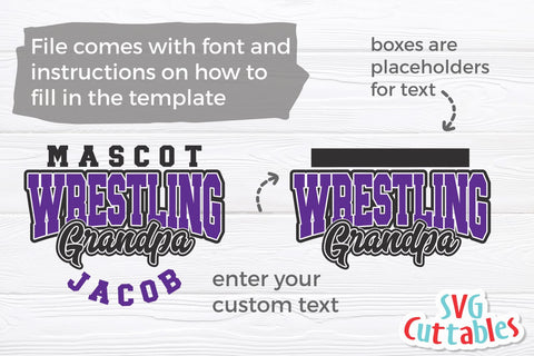 Wrestling svg - Wrestling Grandpa Template 0028 - svg - eps - dxf - png - Cut File - Wrestling Team - Silhouette - Cricut - Digital File SVG Svg Cuttables 