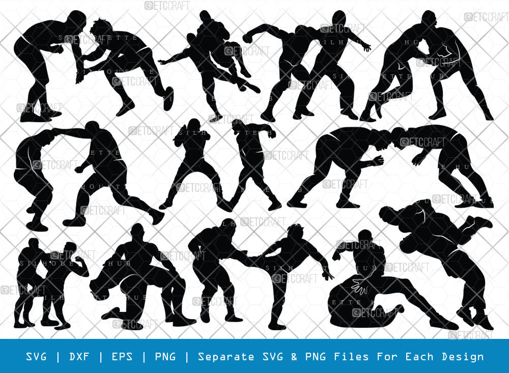 wrestling silhouette png