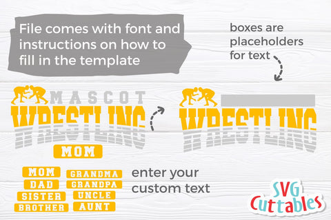 Wrestling SVG | Wrestling Template 005 | Shirt Design SVG Svg Cuttables 