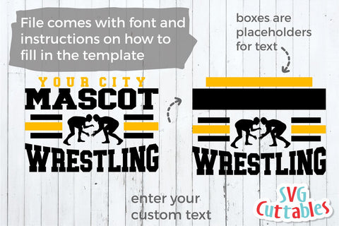 Wrestling SVG | Wrestling Template 008 | Shirt Design SVG Svg Cuttables 