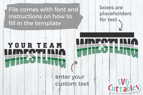 Wrestling Template 002 Svg Cuttables 