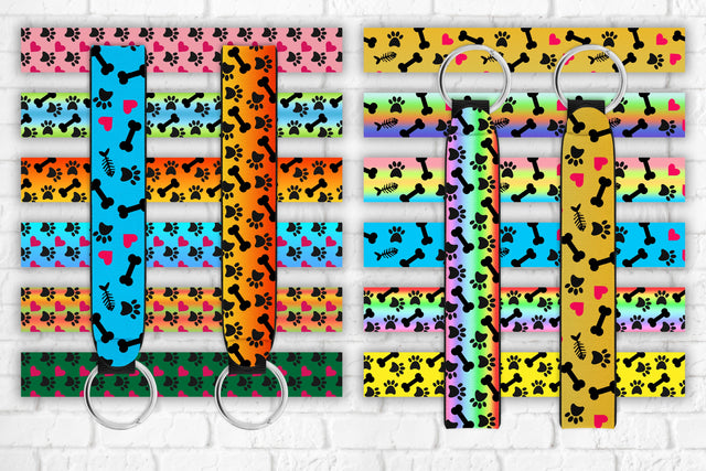 Wristlet keychain pet paws sublimation Sublimation Svetana Studio 