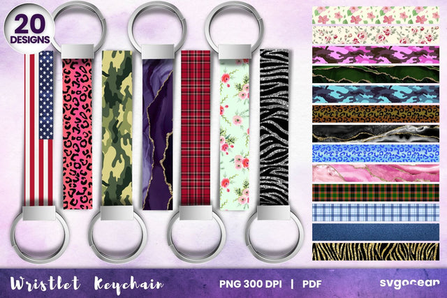 Wristlet Keychain Sublimation | Key Fob | Sublimation Design SVG SvgOcean 