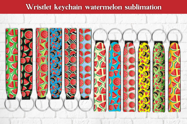 Wristlet keychain summer sublimation | Key fob wristlet Sublimation Svetana Studio 