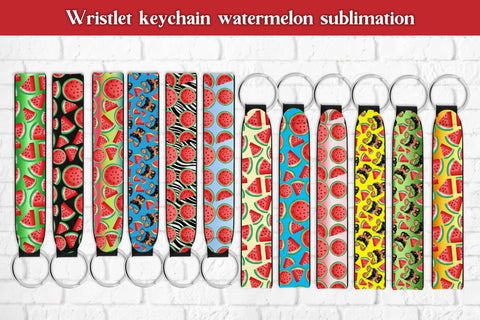 Wristlet keychain summer sublimation | Key fob wristlet Sublimation Svetana Studio 