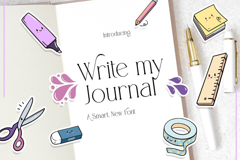 Write My Journal Font Font Jupiter Studio Fonts 