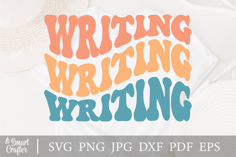 Writing svg, wavy Groovy svg, style Stacked svg, EPS PNG Cricut Instant ...