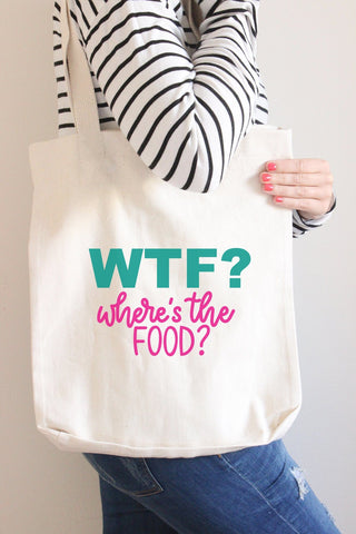 WTF Where's The Food? Hand Lettered SVG Cut File SVG Cursive by Camille 