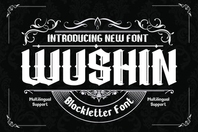 WUSHIN Blackletter font Font twinletter 