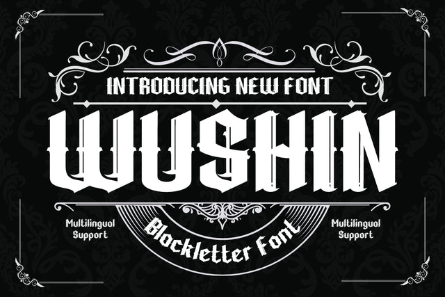 WUSHIN Blackletter font Font twinletter 