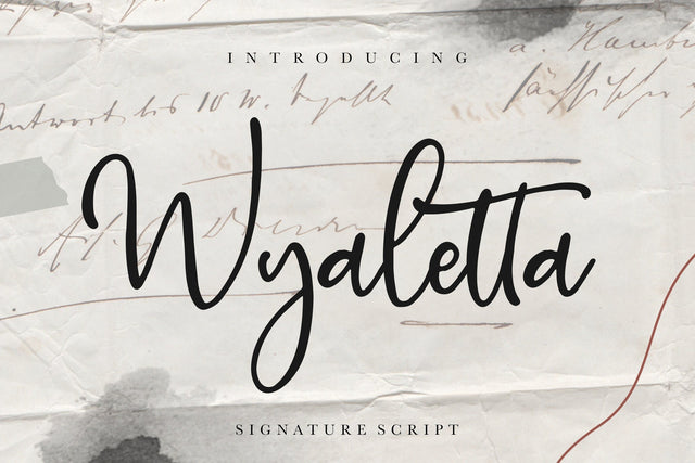 Wyaletta Signature Script Font Creatype Studio 