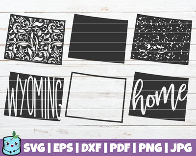 Wyoming State SVG MintyMarshmallows 