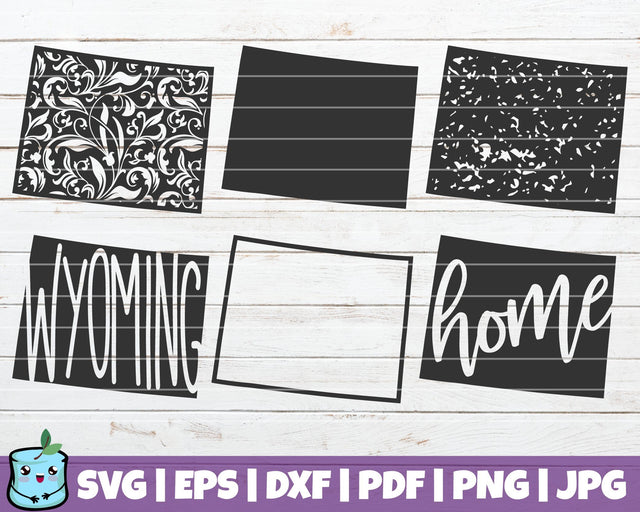 Wyoming State SVG MintyMarshmallows 