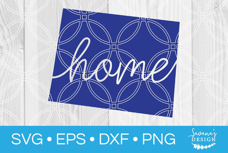 Wyoming State with Home SVG SavanasDesign 