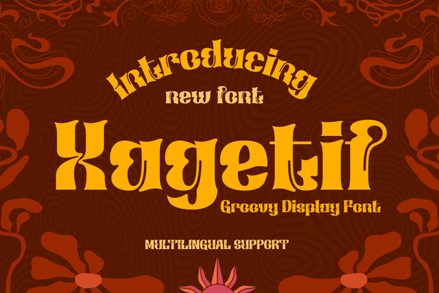Xagetif | Groovy Retro Font Font twinletter 