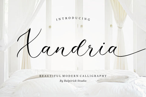 Xandria Beautiful Modern Calligraphy Font Font Balpirick 