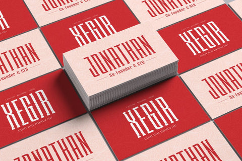 XEGIR | Retro Condensed Font Font twinletter 