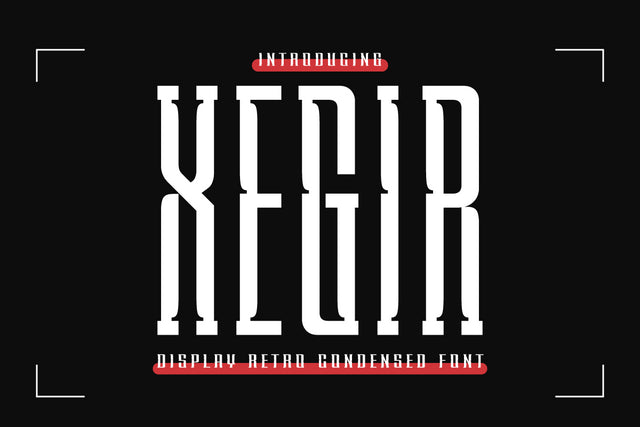 XEGIR | Retro Condensed Font Font twinletter 