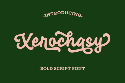 Xerochasy - a Bold Script Font Font nhfonts 