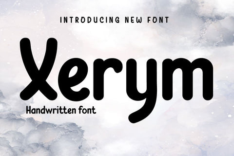 Xerym | Handwriting Display Font twinletter 