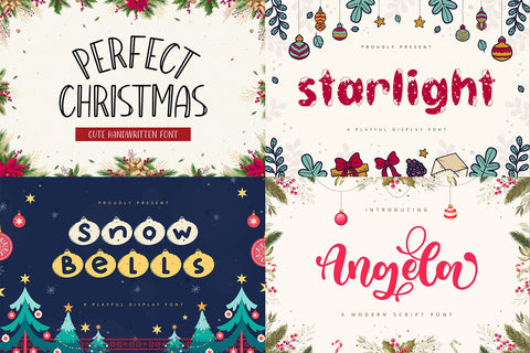 Xmas Bundle | 17 Christmas Fonts Font Alpaprana Studio 