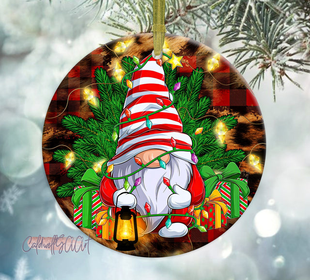 Xmas Gnome Christmas Ornament Png, Western Christmas Ornament Png, Round Christmas Ornament, Christmas Ornament Sublimation Design Download Sublimation CaldwellArt 