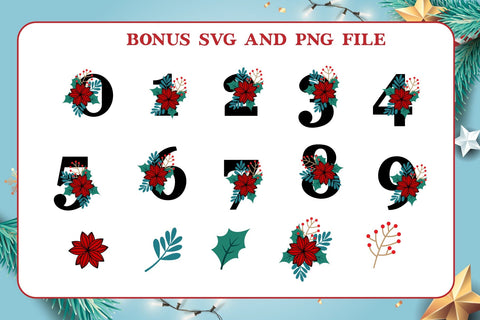 Xmas Monogram Color Fonts Font Fox7 By Rattana 