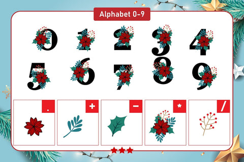 Xmas Monogram Color Fonts Font Fox7 By Rattana 