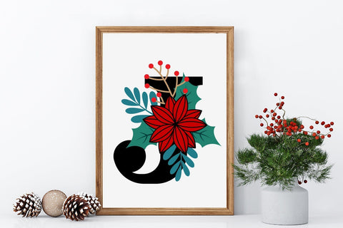 Xmas Monogram Color Fonts Font Fox7 By Rattana 