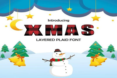 XMAS Plaid Font - A special font Font Wowsvgstudio 