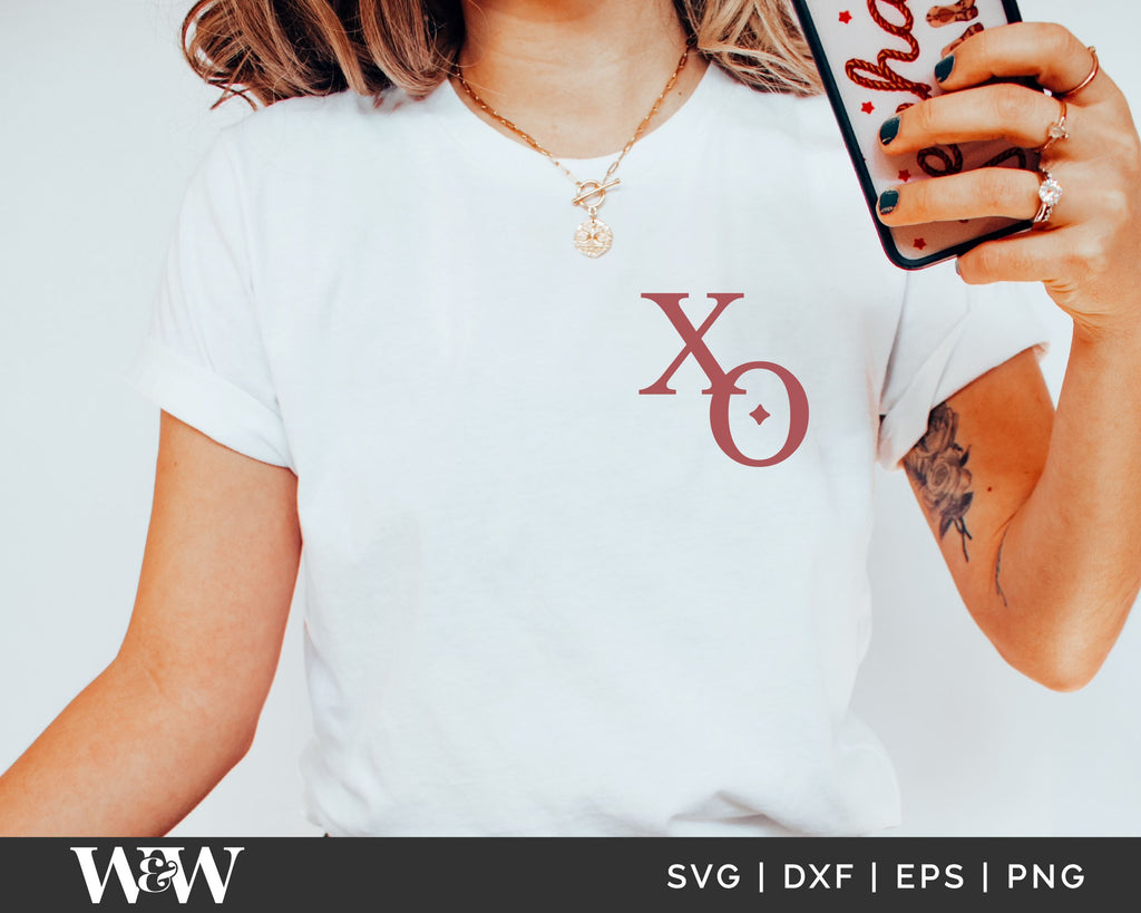 XO Monogram SVG | Boho Valentine SVG - So Fontsy